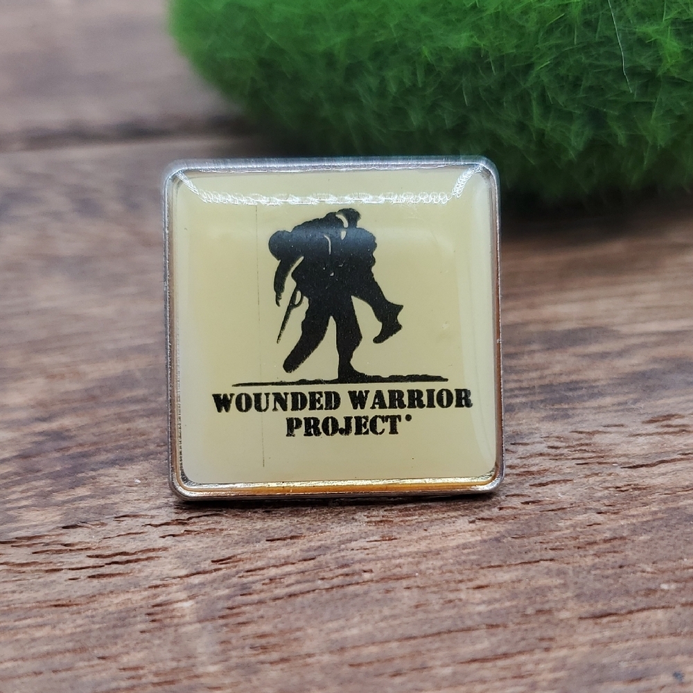 Wounded Warrior Project Enamel Pin - Black on Cream B556